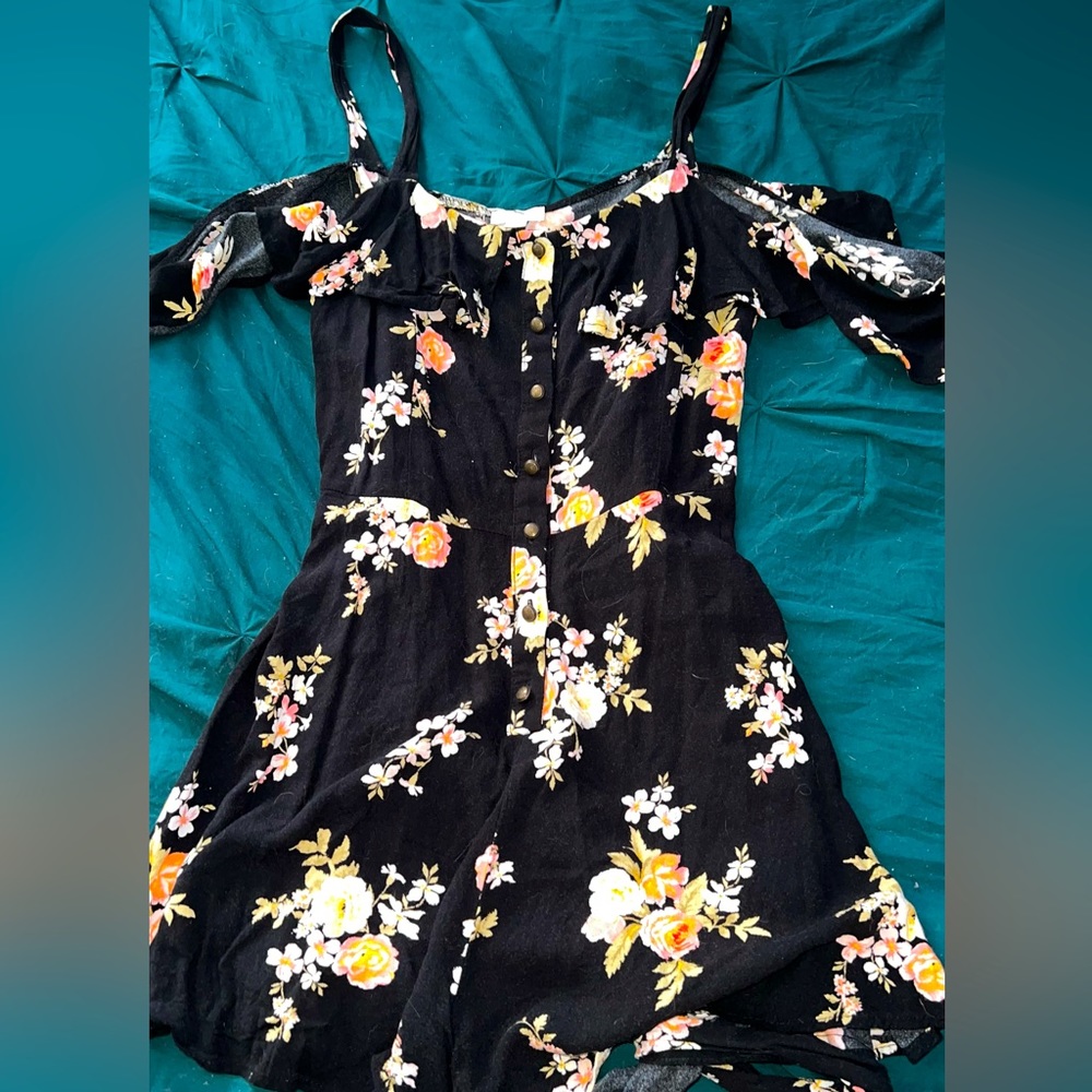 Floral off the shoulder Romper